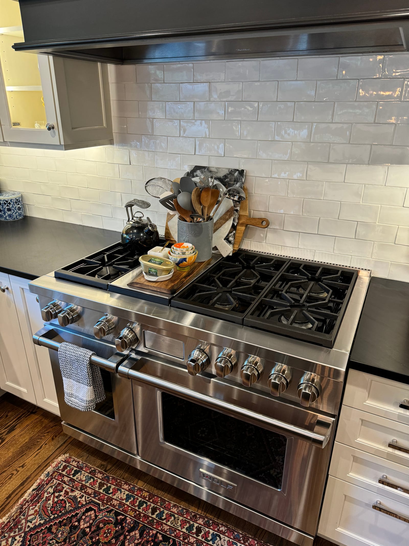 Wolf 48-inch range in premium NYC kitchen